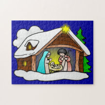 Nativité mignonne de bande dessinée de Noël