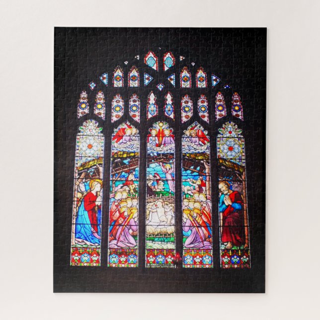 Puzzle Nativité sur le verre souillé (Vertical)