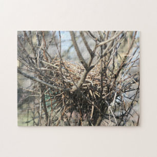 Puzzle Nature du nid d'oiseaux abandonné