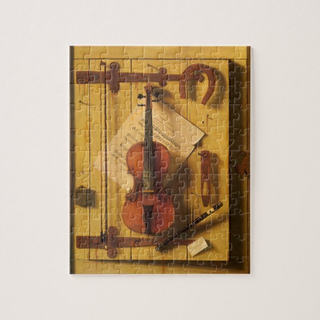 Puzzle Nature morte au violon et partitions de William Ha (Vertical)