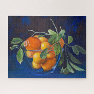 Puzzle Nature morte avec citrons et branche d'orange