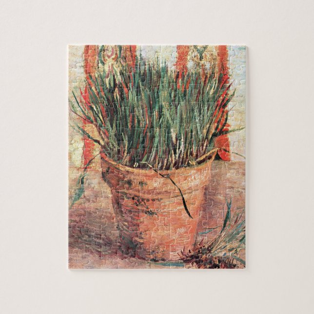 Puzzle Nature morte Pot de fleurs avec ciboulette par Vin (Vertical)