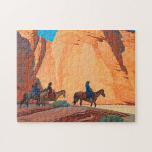 Puzzle Navajos dans un canyon par Maynard Dixon