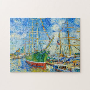 Puzzle Navire à voiles haut Impressionniste dans le port