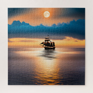 Puzzle Navire Clipper Sur L'Océan Lune