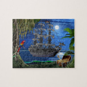 Puzzle Navire Pirate Lunaire Mystique