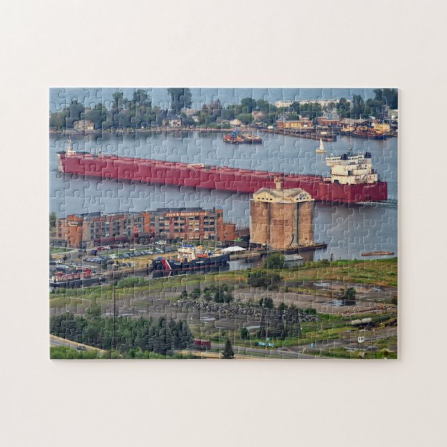 Puzzle Navire quittant la baie de Duluth au Minnesota (Horizontal)