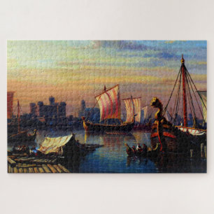 Puzzle Navires vikings sur la Tamise Everhardus Koster