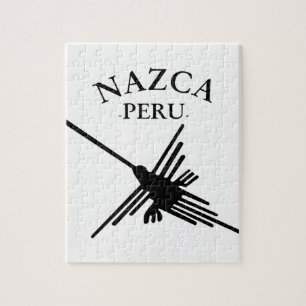 Puzzle Nazca Pérou Colibri Avec Texte Courbé