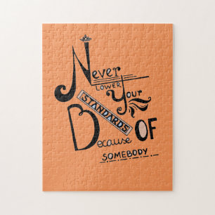 Puzzle Ne jamais baisser vos normes Motivation devis
