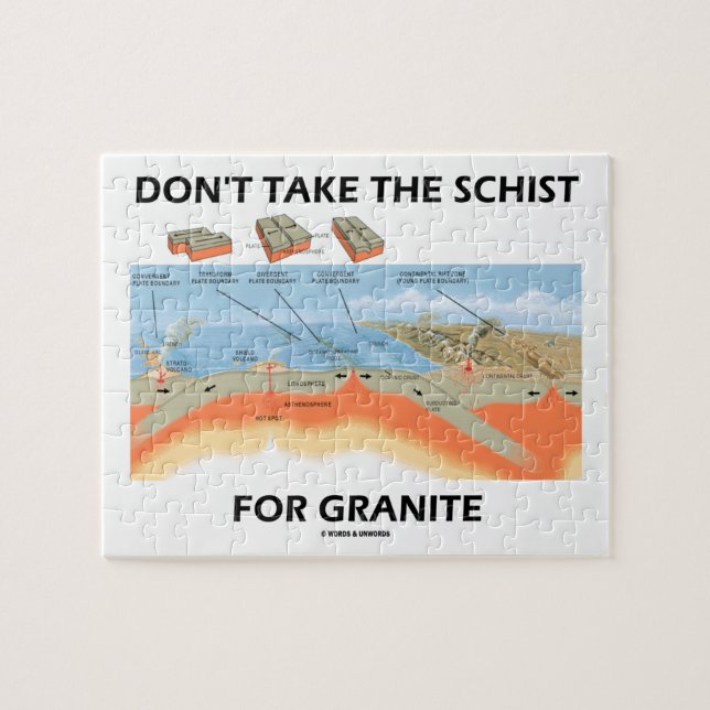 Puzzle Ne prenez pas le schiste pour le granit (l'humour (Horizontal)