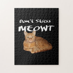 Puzzle Ne stress pas Meowt - Orange Chat me stress Out
