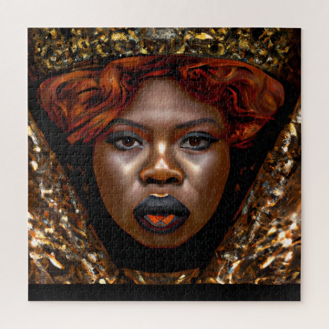 Puzzle Ne touchez pas mes cheveux Black Melanin Afro Quee (Vertical)