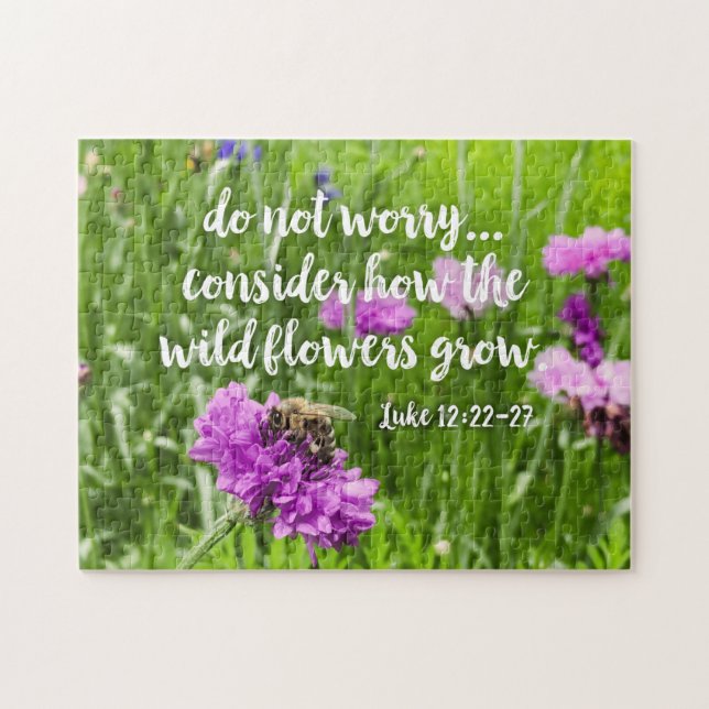 Puzzle Ne Vous Inquiétez Pas Fleurs Sauvages Abee Bible C (Horizontal)