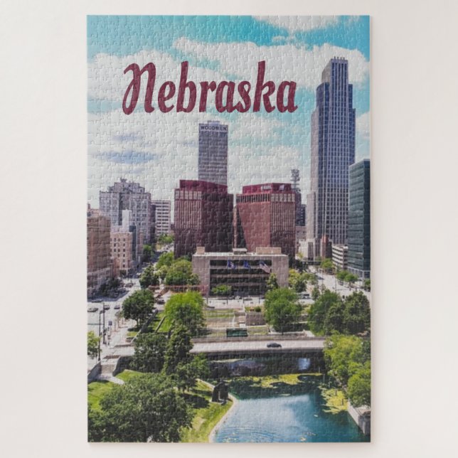 Puzzle Nebraska City Skyline Omaha (Vertical)