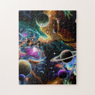 Puzzle Nebula spatiale et planètes