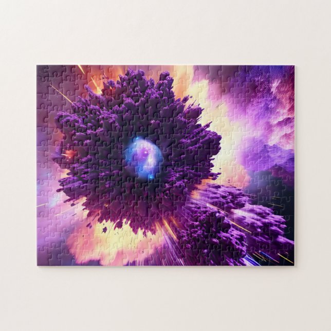Puzzle Nebula violette événement cosmique dans les nuages (Horizontal)