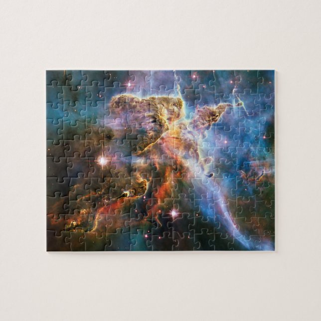 Puzzle nébuleuse de galaxie spatiale. Les étoiles de l'un (Horizontal)