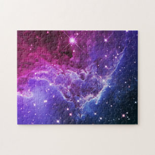 Puzzle Nébuleuse de la tête de singe ombrée violet hipste