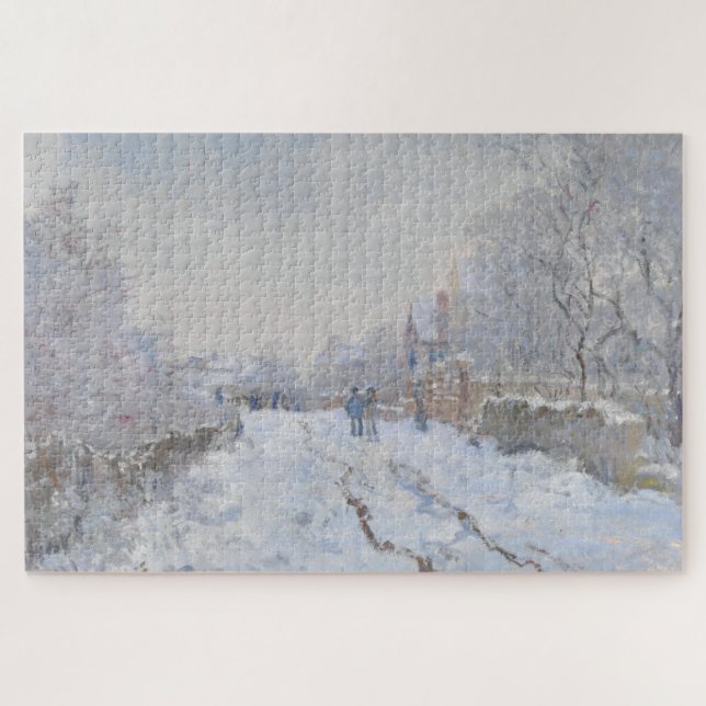 Puzzle Neige à Argenteuil (par Claude Monet) (Horizontal)