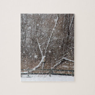 Puzzle Neige au parc