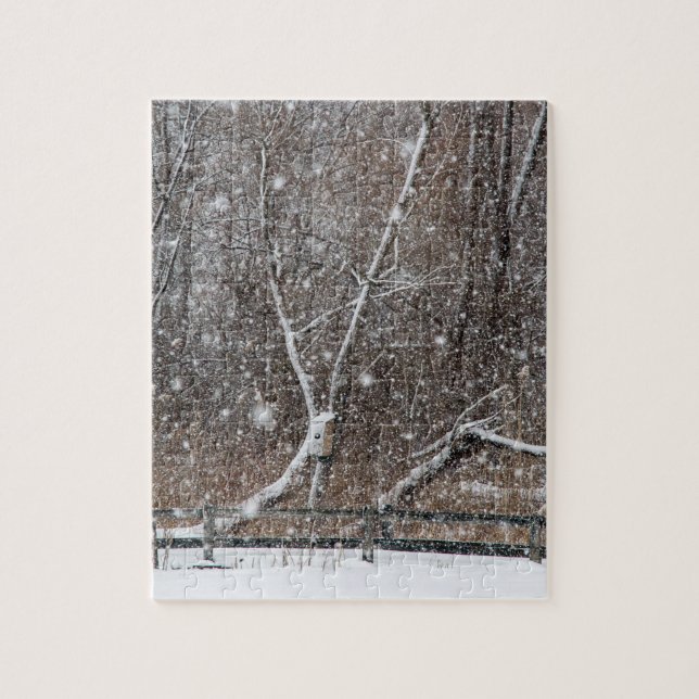 Puzzle Neige au parc (Vertical)