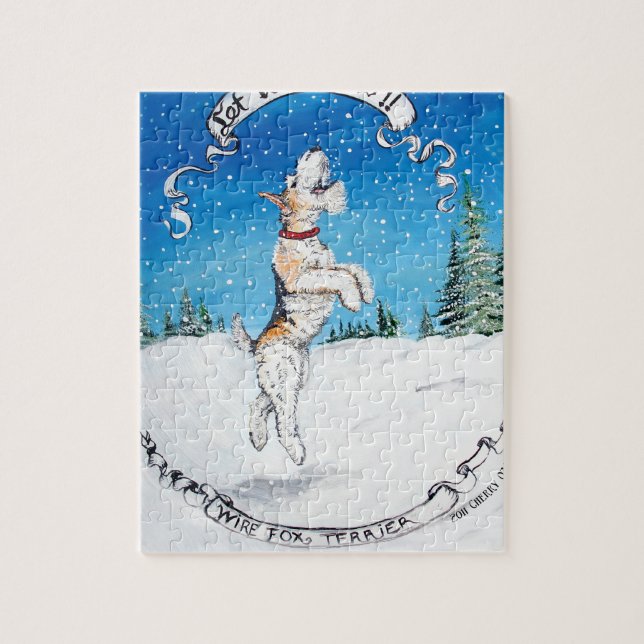 Puzzle Neige de Fox Terrier (Vertical)