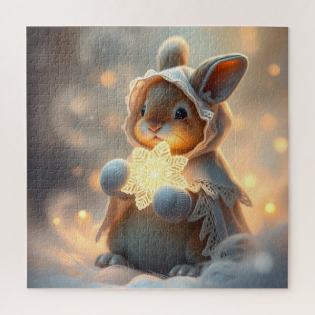 Puzzle neigebunny ai art Triptyque (Vertical)