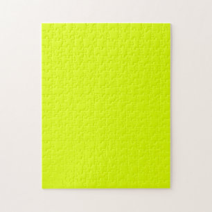 Puzzle Neon Chartreuse couleur solide   Couleur tendance