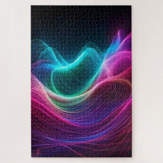 Puzzle Neon Flow – Une symphonie de lumière et de mouveme