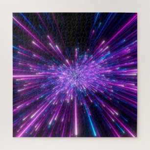 Puzzle Neon Galaxy Arrière - plan Abstrait cosmique