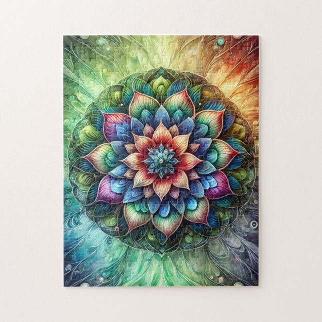 Puzzle Neon Mandala (Vertical)