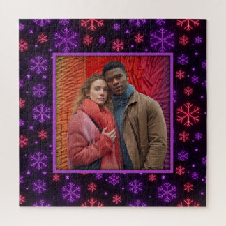 Puzzle Neon Snowflakes