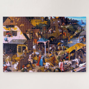 Puzzle Netherlandish Proverbs, Pieter Bruegel the Elder