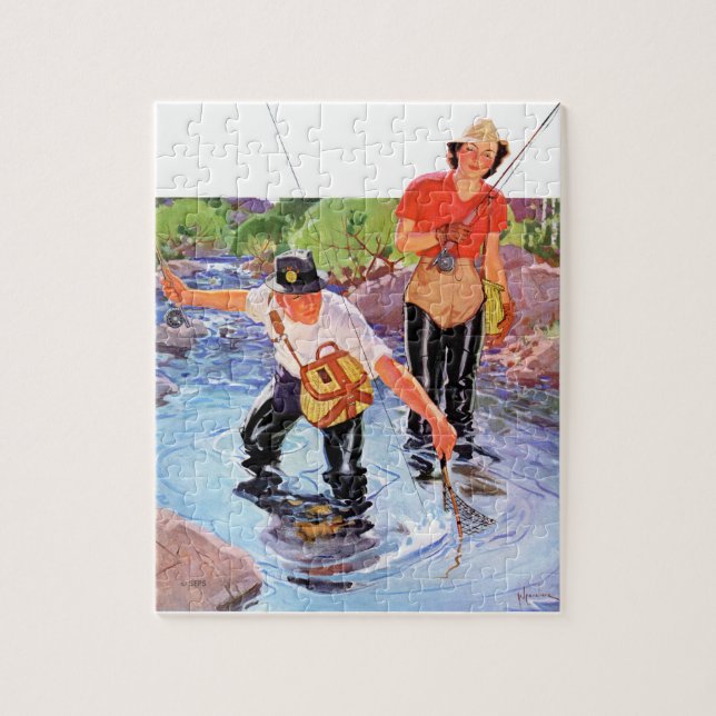 Puzzle Netting A Fish par R.J. Cavaliere (Vertical)