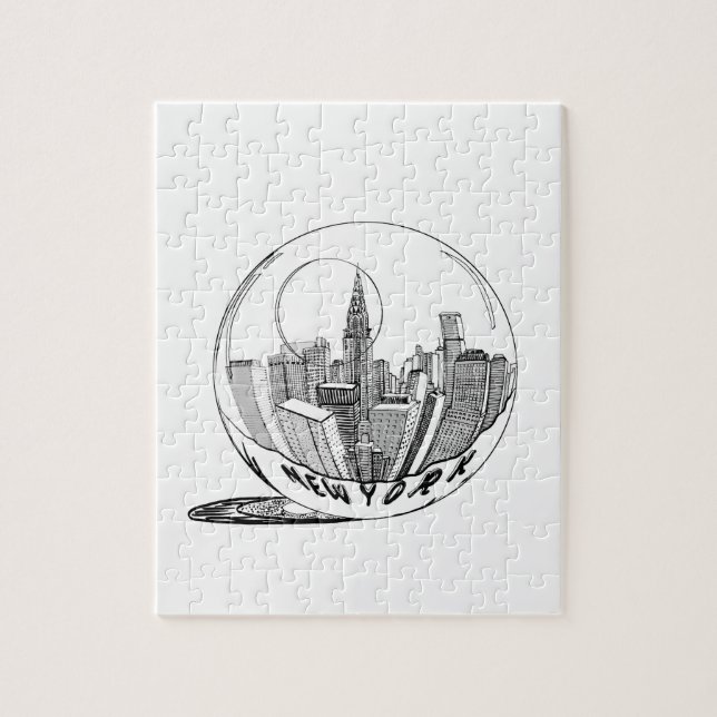 Puzzle New York dans une boule de verre (Vertical)