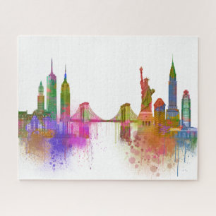 Puzzle New York Skyline - Arc en ciel