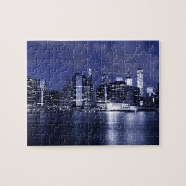 Puzzle New York Skyline la nuit (Horizontal)
