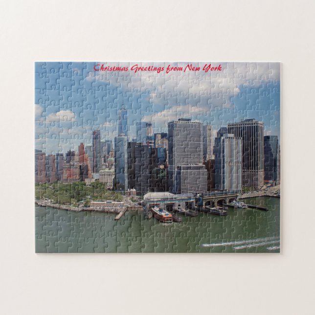 Puzzle New York Skyline.voeux de Noël (Horizontal)