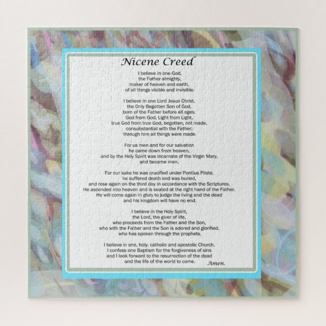 Puzzle Nicene Creed Déclaration chrétienne de foi (Vertical)