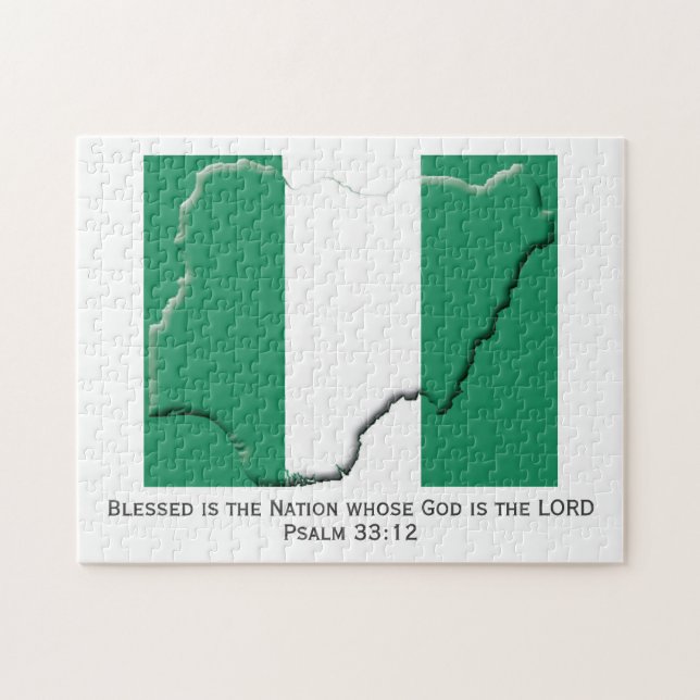 Puzzle NIGÉRIA | Blessed Nation | DRAPEAU NIGÉRIAN (Horizontal)