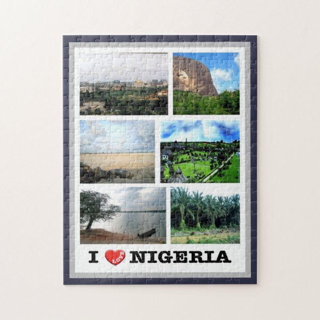 Puzzle Nigeria - I Love - (Vertical)
