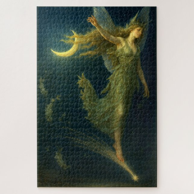 Puzzle Night Fairy Riding On A Shooting Star Fantasy Art (Vertical)