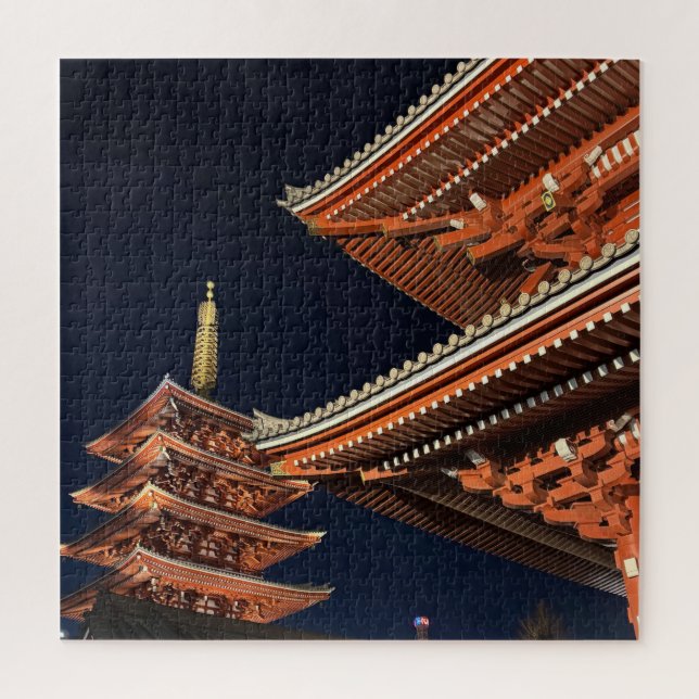 Puzzle Night of Kaminarimon in Tokyo Japan (Vertical)