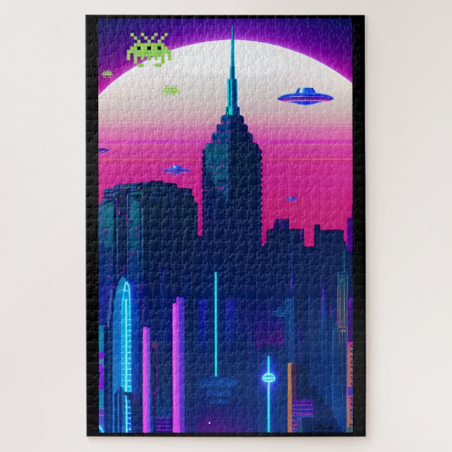 Puzzle Night Waves and Vapor Daze (Vertical)