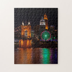 Puzzle Nightscape de Cincinnati Roebling Bridge