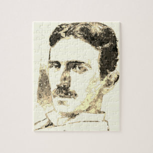 Puzzle Nikola Tesla Dessin À Sepia