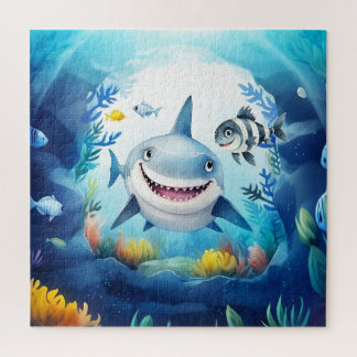 Puzzle Noa le requin et Casper, son meilleur ami du poiss