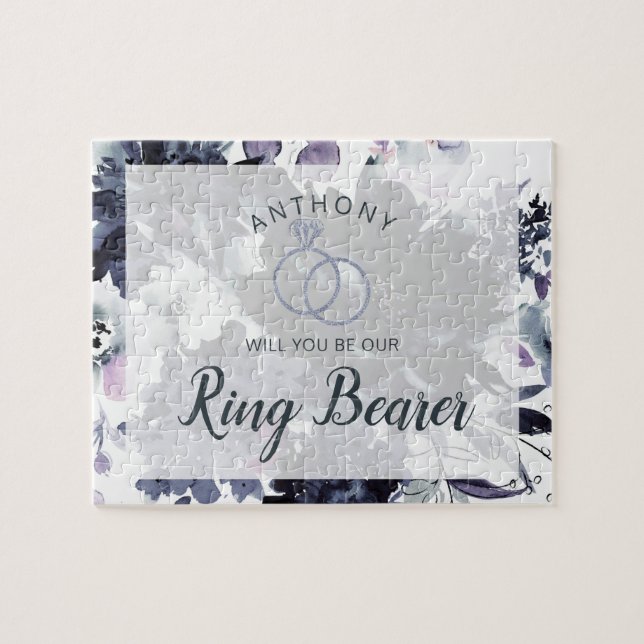Puzzle Nocturne Floral Navy Soyez notre proposition de po (Horizontal)