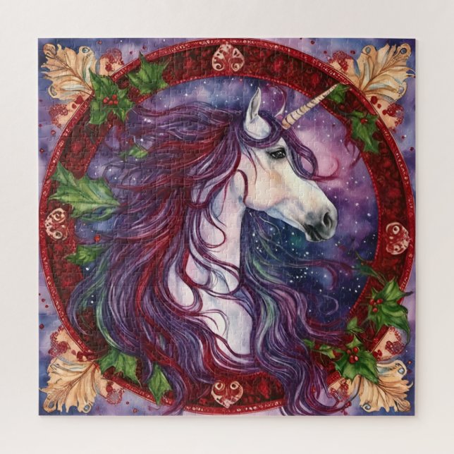 Puzzle Noël à la licorne (Vertical)